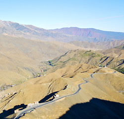 Image showing in ground africa morocco the bush  dry atlas mountain