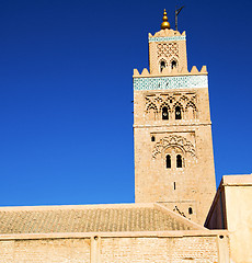 Image showing in maroc africa minaret and the blue    sky