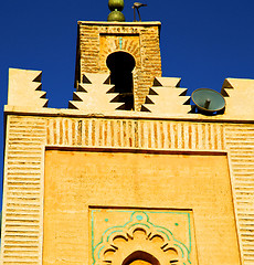 Image showing history in maroc africa  minaret religion and the blue     sky