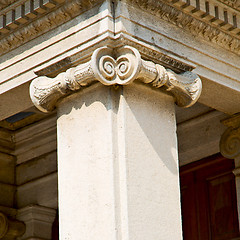 Image showing abstract old column in the  country  of europe italy and marble 