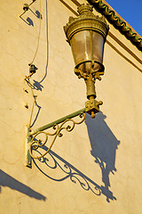 Image showing  street lamp in morocco africa old rusty