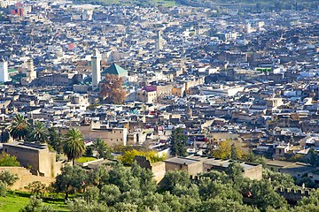 Image showing from high in the village minaret constructions