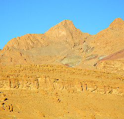 Image showing in   africa morocco the atlas valley dry mountain ground isolate