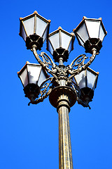 Image showing  street lamp in morocco africa old lantern    and sky