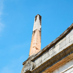 Image showing abstract old column in the  country  of europe italy and marble 