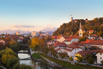 Image showing Panorama of Ljubljana, Slovenia, Europe.