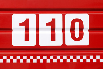 Image showing emergency telephone number