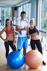 Image showing people group in fitness gym