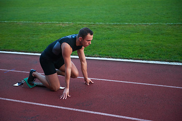 Image showing Athletic man start