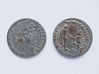 Image showing Old Roman coin