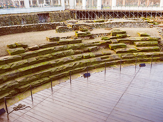 Image showing Retro look Roman Theatre Turin
