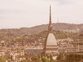 Image showing Retro looking Mole Antonelliana Turin