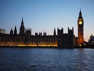 Image showing Houses of Parliament in London