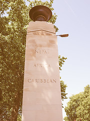 Image showing Retro looking Memorial Gates in London