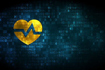 Image showing Medicine concept: Heart on digital background