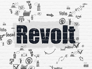 Image showing Politics concept: Revolt on wall background