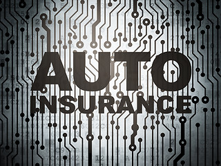 Image showing Insurance concept: circuit board with Auto Insurance