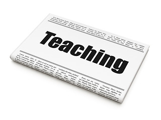 Image showing Studying concept: newspaper headline Teaching