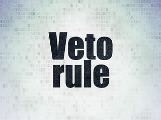 Image showing Politics concept: Veto Rule on Digital Paper background