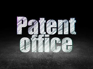 Image showing Law concept: Patent Office in grunge dark room