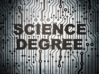 Image showing Science concept: circuit board with Science Degree
