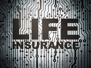 Image showing Insurance concept: circuit board with Life Insurance