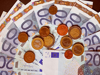 Image showing Retro look Euro bank notes