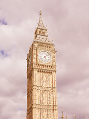 Image showing Retro looking Big Ben in London