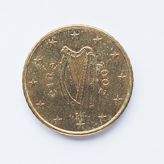 Image showing Irish 50 cent coin