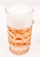 Image showing Retro looking Lager beer glass