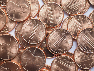 Image showing Dollar coins background