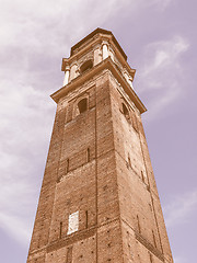 Image showing Retro looking Turin Cathedral steeple