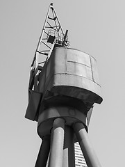 Image showing Black and white Crane in London