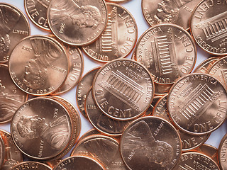 Image showing Dollar coins background