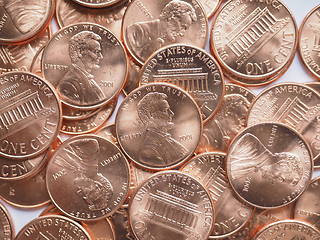 Image showing Dollar coins background