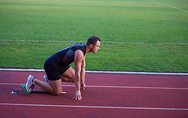 Image showing Athletic man start