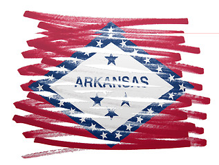 Image showing Flag illustration - Arkansas