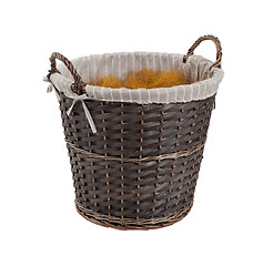 Image showing Dark rattan basket 