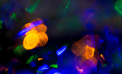 Image showing colorful night lights bokeh over dark background