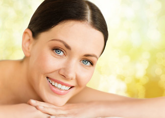 Image showing beautiful smiling woman in spa salon