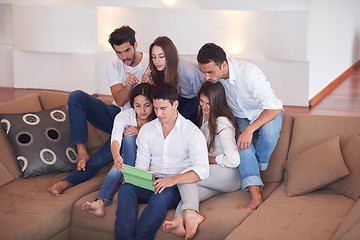 Image showing group of friends taking selfie