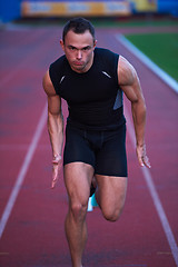 Image showing Athletic man start