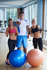 Image showing people group in fitness gym