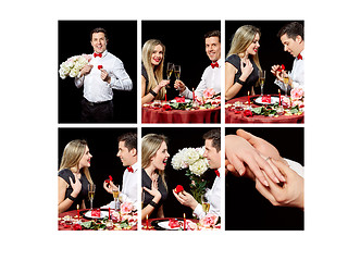 Image showing Collage of lovely couple