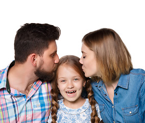 Image showing  happy family on white background