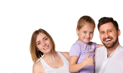 Image showing  happy family on white background