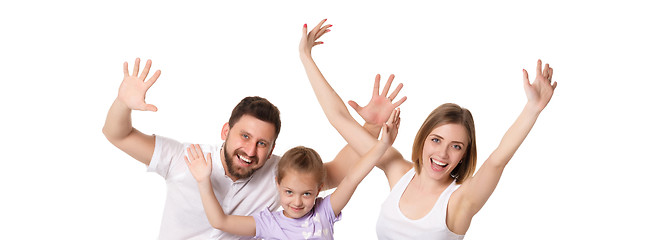 Image showing  happy family on white background