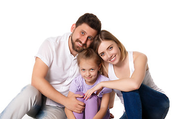 Image showing  happy family on white background