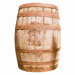 Image showing Retro looking Wooden barrel cask