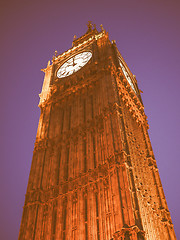 Image showing Retro looking Big Ben in London